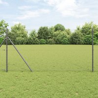 Berkfield Home Hexagon Fence Grey 1.4x50 m Steel