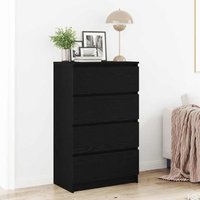 Berkfield Home Sideboard Black Oak 60x35x98.5 cm Engineered Wood