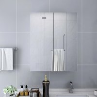 Berkfield Home Bathroom Mirror Cabinet White 60x15x75 cm MDF | Size: 60 x 15 x 75 cm