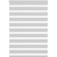 Berkfield Home Zebra Blind Light Grey 105x150 cm Fabric Width 100.9 cm Polyester