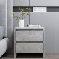 Berkfield Home Bedside Cabinet Concrete Grey 45x34.5x44.5 cm Engineered Wood