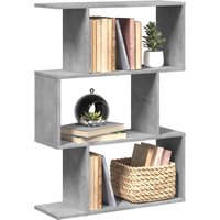 Berkfield Home Room Divider Bookcase 3-Tier Concrete Grey 70x24x97 cm Engineered Wood | Size: 70 x 24 x 97 cm