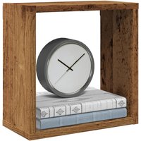Berkfield Home Wall Cube Shelves 2 pcs Old Wood 30x15x30 cm Engineered Wood in Brown | Size: 30 x 15 x 30 cm