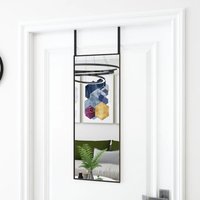 Berkfield Home Door Mirror Black 30x80 cm Glass & Aluminium