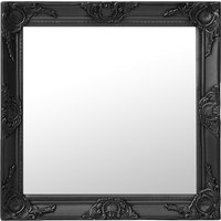 Berkfield Home Wall Mirror Baroque Style 60x60 cm Black