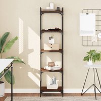 Berkfield Home Bookcase 5-Tier Brown Oak 40x30x154 cm Engineered Wood | Size: 40 x 30 x 154 cm