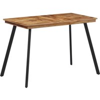 Berkfield Home Dining Table 120x62x76 cm Solid Wood Teak in Brown | Size: 120 x 62 x 76 cm