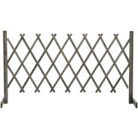 Berkfield Home Garden Trellis Fence Grey 150x80 cm Solid Firwood