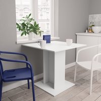 Berkfield Home Dining Table White 80x80x75 cm Engineered Wood | Size: 80 x 80 x 75 cm