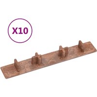 Berkfield Home Decking End Caps 10 pcs Brown Plastic