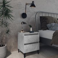 Berkfield Home Bed Cabinets 2 pcs Concrete Grey 40x35x50 cm Engineered Wood | Size: 40 x 35 x 50 cm