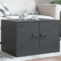 Berkfield Home Coffee Table Anthracite 67x50x44 cm Steel in Brown | Size: 67 x 50 x 44 cm