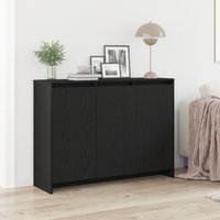 Berkfield Home Sideboard Black Oak Engineered Wood Medium Storage