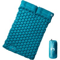 Berkfield Home Self Inflating Camping Mattress with Pillows 2-Person Blue