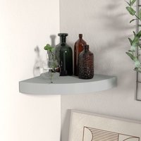 Berkfield Home Floating Corner Shelf Grey 25x25x3.8 cm MDF