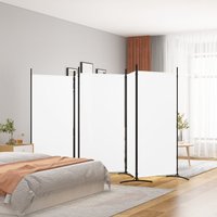 Berkfield Home 5-Panel Room Divider White 433x180 cm Fabric