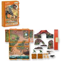 CollectA Prehistoric World Playbook - Mini Dinosaur Playset, Animal Figures & Models, Travel Toys & Portable Playsets, Gifts For Toddlers & Kids, Age