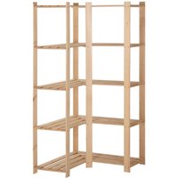 Berkfield Home 5-Tier Storage Corner Rack 82.5x82.5x170 cm Solid Pinewood in Brown