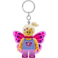 LEGO® Minifigure Butterfly Keyring Light in Pink