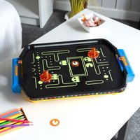Menkind Pac-Man Neon Glow Air Hockey Table in Yellow