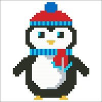 & Diamond Painting Kit Cushion Christmas Penguin