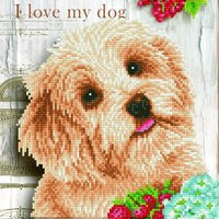 & I LOVE MY DOG Diamond Painting Kit I Love My Dog Diamond Dotz