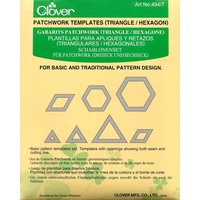 & PWORK T PLATES 3 Patchwork Templates Triangle & Hexagon Clover