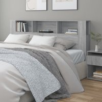 Berkfield Home Headboard Cabinet Grey Sonoma 200x18.5x104.5 cm