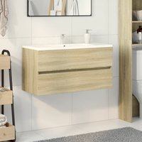 Berkfield Home Sink Cabinet Sonoma Oak 90x38.5x45 cm Engineered Wood