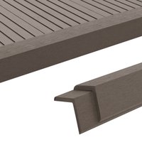 Berkfield Home 5 pcs Decking Angle Trims WPC 170 cm Dark Brown
