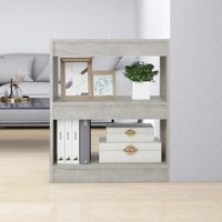 Berkfield Home Book Cabinet/Room Divider Concrete Grey 60x30x72 cm | Size: 60 x 30 x 72 cm