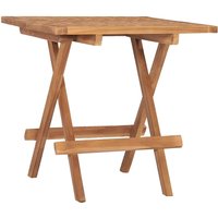 Berkfield Home Folding Garden Table 50x50x50 cm Solid Teak Wood in Brown | Size: 50 x 50 x 50 cm