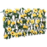 Berkfield Home Berkfield Artificial Ivy Trellis Expandable Yellow 180x20 cm