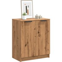 Berkfield Home Shoe Cabinet Artisian Oak 59x35x70 cm Engineered Wood in Brown | Size: 59 x 35 x 70 cm