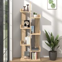 Berkfield Home Book Cabinet Sonoma Oak 48x25.5x140 cm Engineered Wood in Brown