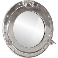 Berkfield Home vidaXL Porthole Mirror Wall Hanging Ø38 cm Aluminium & Glass in Silver