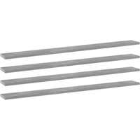 Berkfield Home Bookshelf Boards 4 pcs Concrete Grey 100x10x1.5 cm Engineered Wood