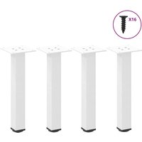 Berkfield Home Coffee Table Legs 4 pcs White 30-32 cm Steel