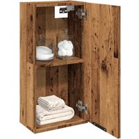 Berkfield Home Wall-mounted Bathroom Cabinet Old Wood 32x20x67 cm in Brown | Size: 32 x 20 x 67 cm
