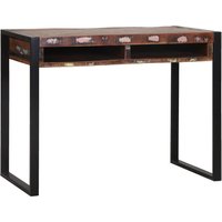 Berkfield Home Dressing Table with Mirror Multicolour 100x50x75 cm Solid Wood Reclaimed in Brown | Size: 100 x 50 x 75 cm