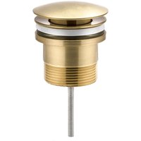Brushed Brass Universal Free Flow Click Clack Basin Waste Plug