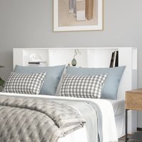 Berkfield Home Headboard Cabinet White 180x18.5x104.5 cm