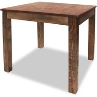 Berkfield Home Dining Table Solid Reclaimed Wood 82x80x76 cm in Brown | Size: 82 x 80 x 76 cm