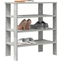 Berkfield Home Shoe Rack Concrete Grey 61x32x70 cm Engineered Wood | Size: 61 x 32 x 70 cm