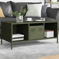 Berkfield Home Coffee Table Olive Green 101.5x50x43.5 cm Cold-rolled Steel