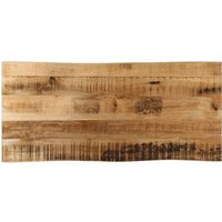 Berkfield Home Table Top Live Edge 80x40x2.5 cm Solid Wood Rough Mango in Brown