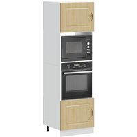 Berkfield Home Oven Cabinets 2 pcs Lucca Sonoma Oak Engineered Wood in Brown