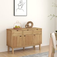 Berkfield Home Sideboard OTTA 114x43x73.5 cm Solid Wood Pine in Brown