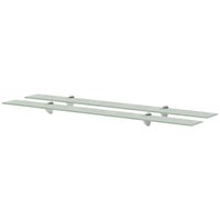 Berkfield Home Floating Shelves 2 pcs Glass 100x20 cm 8 mm in Clear
