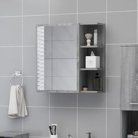 Berkfield Home Bathroom Mirror Cabinet Grey Sonoma 62.5x20.5x64 cm Engineered Wood